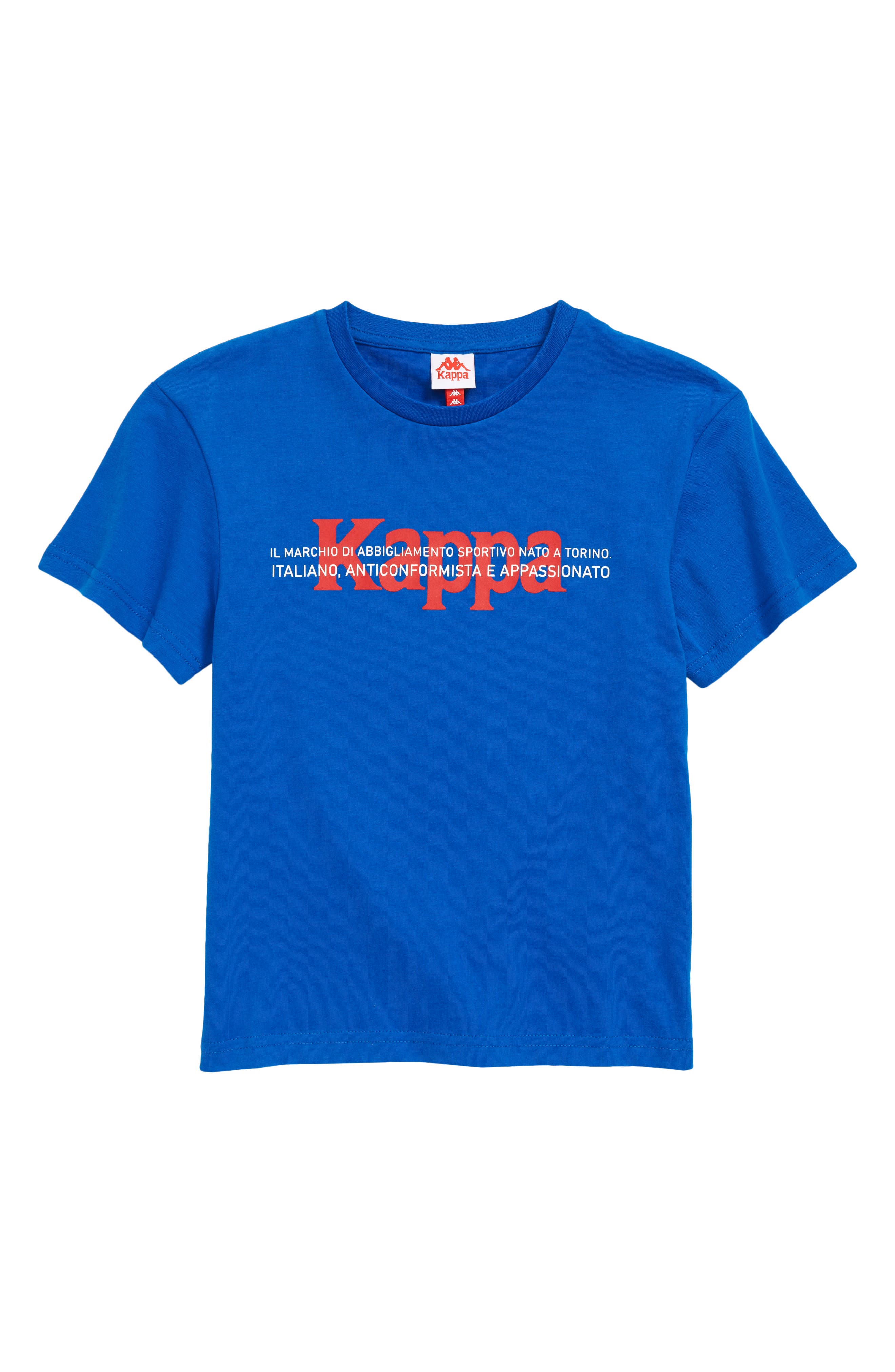 Kappa Authentic Logo Crewneck Tee in Blue Royal-Red Md at Nordstrom, Size 6Y Us