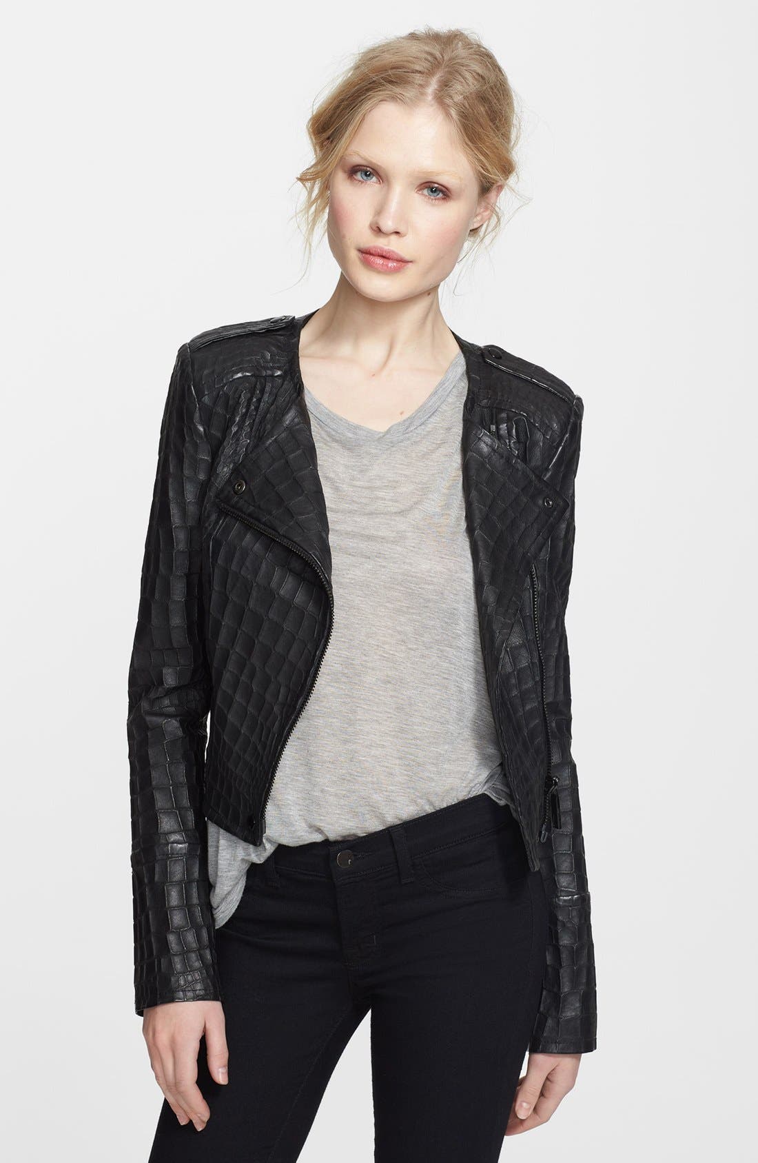 Rachel Zoe Embossed Leather Jacket Nordstrom