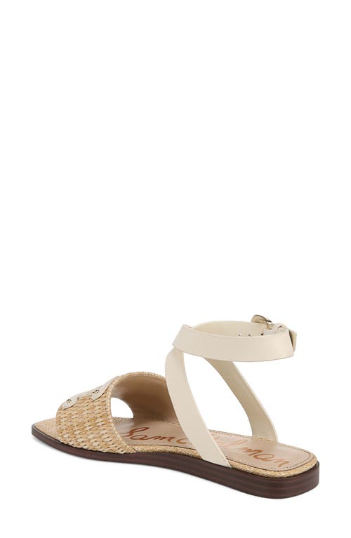 Shop Sam Edelman Ilsie Ankle Strap Sandal In Modern Ivory/dark Natural