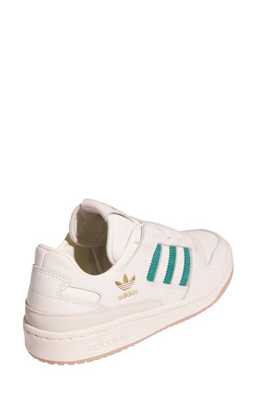 Shop Adidas Originals Adidas Forum Low Cl Basketball Sneaker In Cloud White/green/sandy Pink