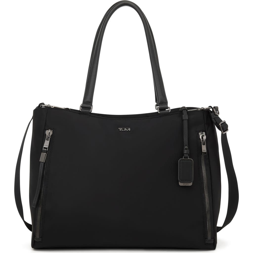 Tumi Valetta Large Tote In Black/gunmetal