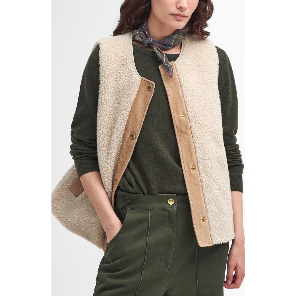 Barbour Dulsie Liner Gillet In Ecru/ancient