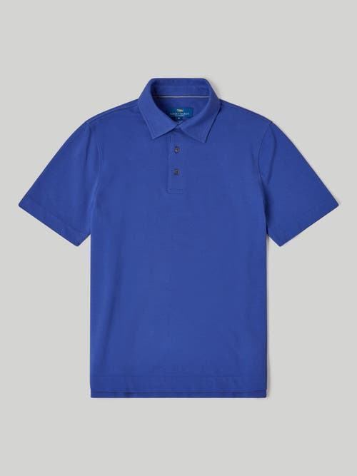 Shop Robert Talbott Walker Short Sleeve Polo In Royal Blue