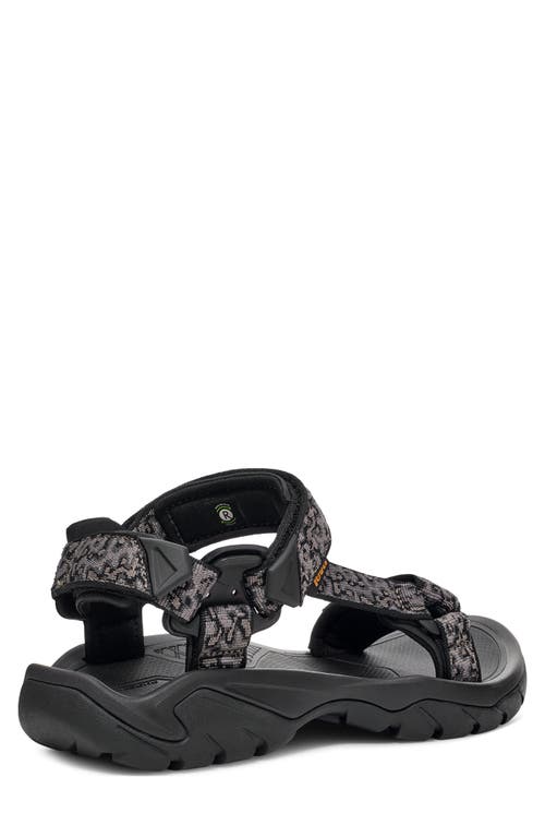 Teva Men's Terra Fi 5 Universal Sandal In Wavy Trail Black In Magma Black/grey
