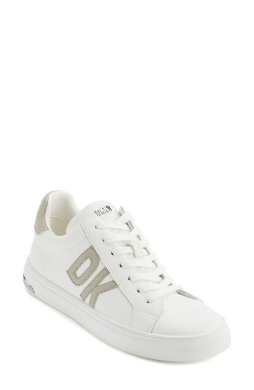 Dkny Logo Sneaker In White/grey