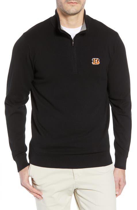 Men's Cutter & Buck White Cincinnati Bengals Advantage Long Sleeve Polo 