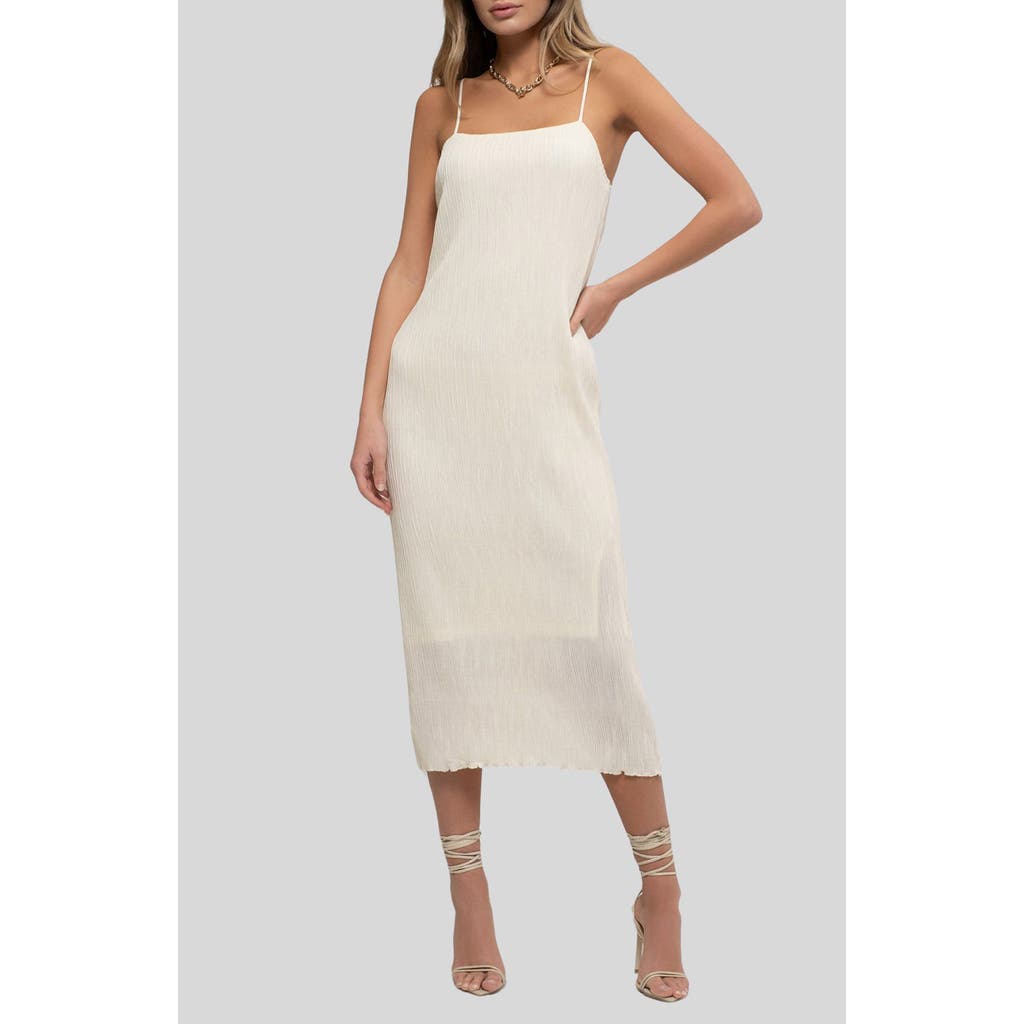 BLU PEPPER BLU PEPPER CRINKLE MIDI DRESS