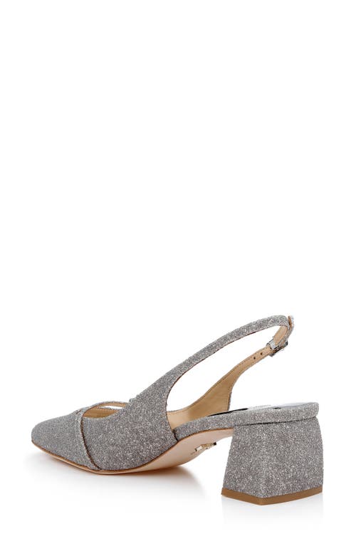 Shop Badgley Mischka Collection Buena Slingback Pump In Silver Antique