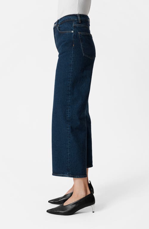 Shop & Other Stories High Waist Wide Leg Crop Jeans In Blue Medium Dusty