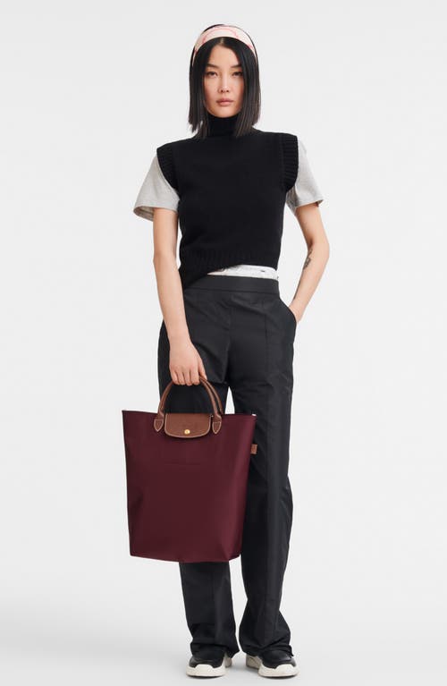 Shop Longchamp Medium Le Pliage Original Tote Bag In Burgundy