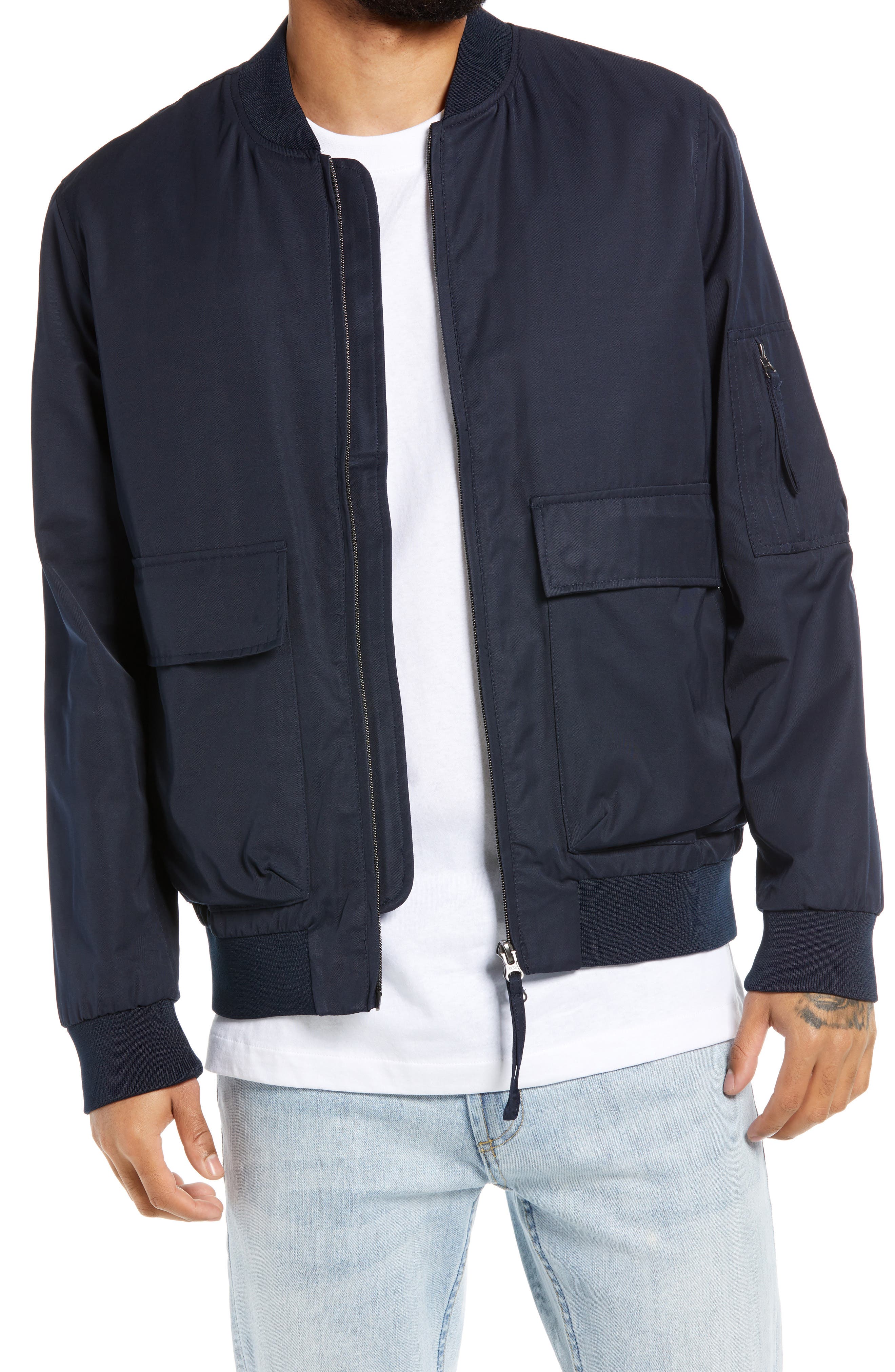 topman blue bomber jacket