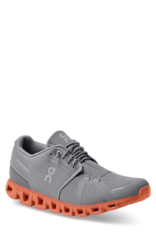 On Cloud 5 Running Shoe in Zinc/Canyon ,Size 10.5
