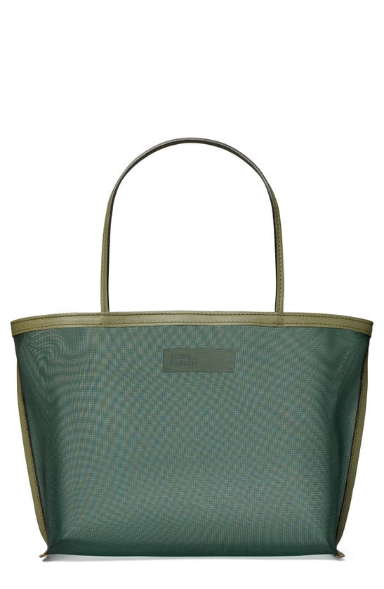 Shop Tory Burch Mesh Tote In Verde