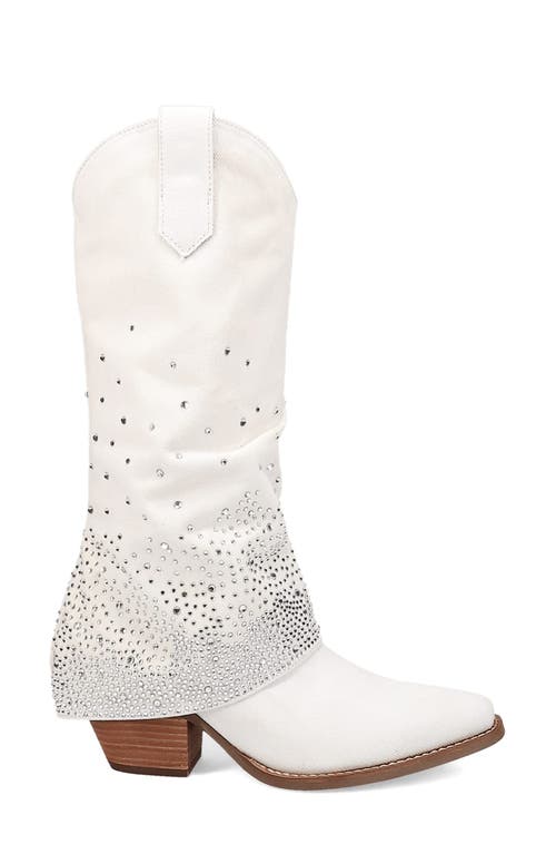 Shop Dingo Eye Candy Knee High Denim Western Boot In White