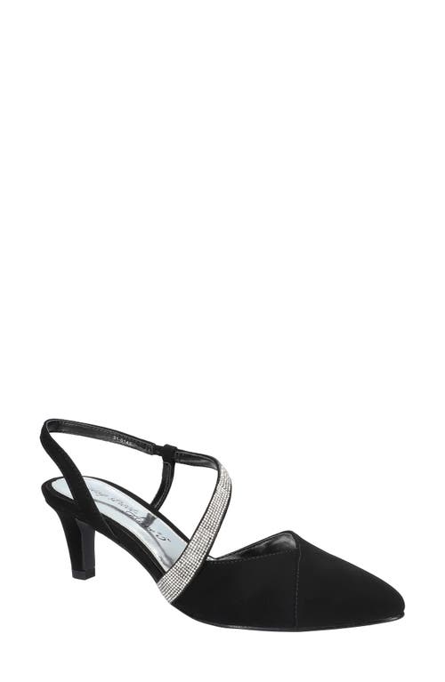 Shop Easy Street Emerald Slingback Pointed Toe Pump In Black Lamy