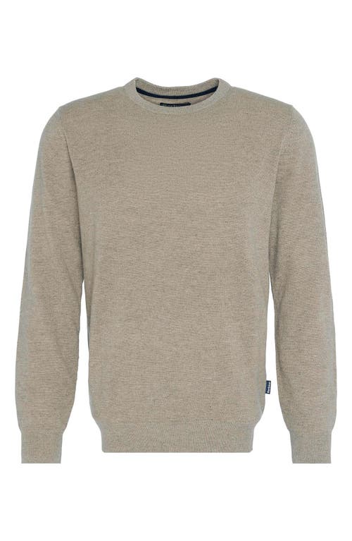 Shop Barbour Marlow Elbow Patch Merino Wool & Cashmere Sweater In Stone