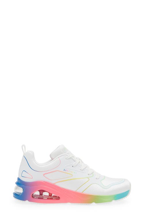 Shop Skechers Tres-air Uno Rainbow Roads Sneaker In White/multi