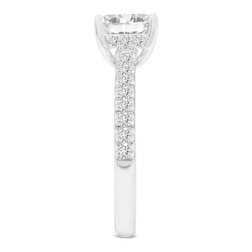 Luvmyjewelry Aneliya 14k White Gold Princess Cut Lab Grown Diamond Hidden Halo Engagement Ring In 14k White Gold
