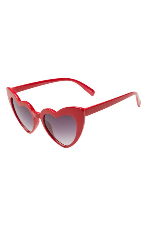 Rad + Refined Kids' 38mm Red Hearts Sunglasses in Red/Black