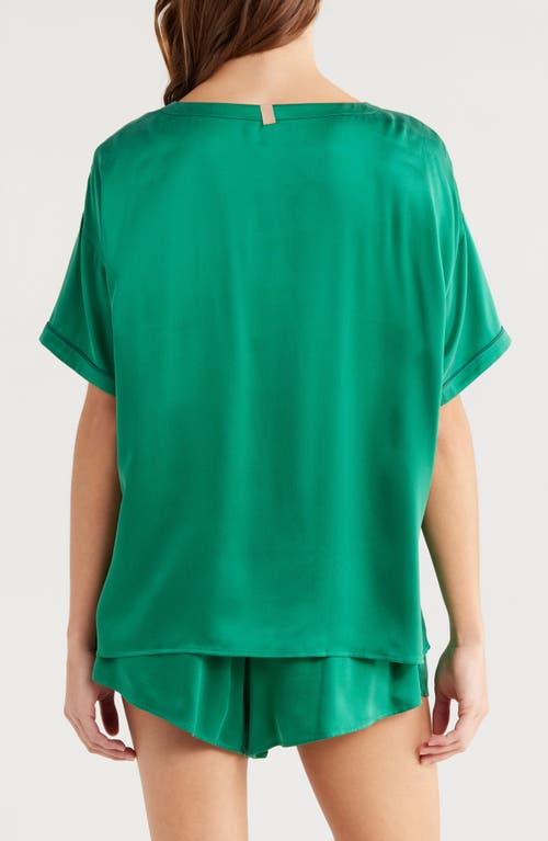Lunya Washable Silk Short Pajamas In Estuarine Green/noble Emerald