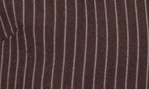 Princess Polly Anni Pinstripe Button-up Shirt In Brown