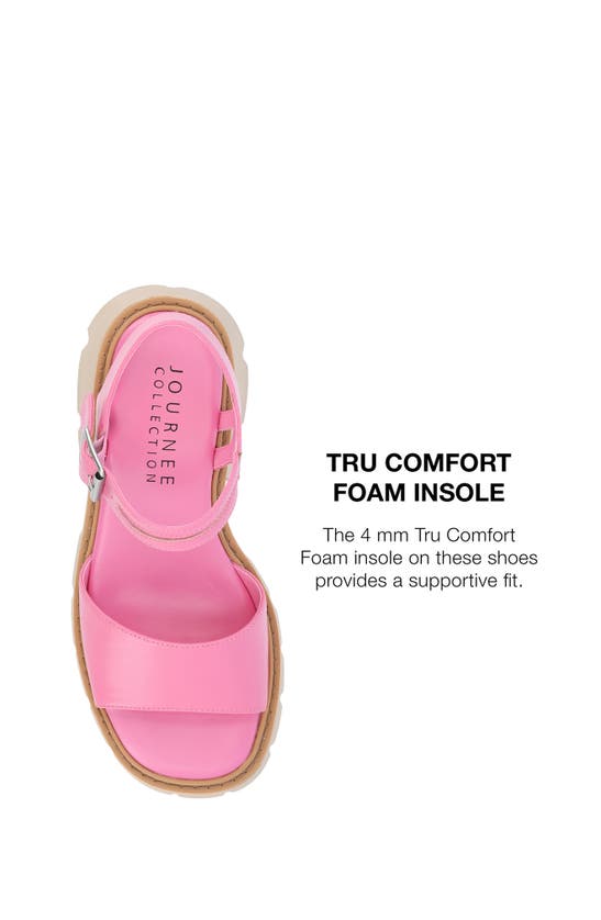 Shop Journee Collection Lug Platform Sandal In Pink