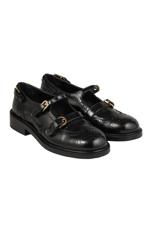 Shop Sandro Multi-buckle Open Derbies In Black