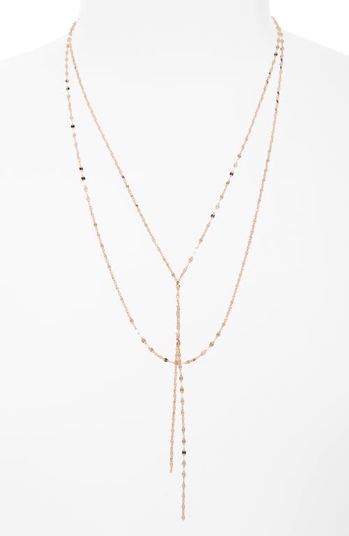 Lana Blake Lariat Necklace in Rose Gold at Nordstrom