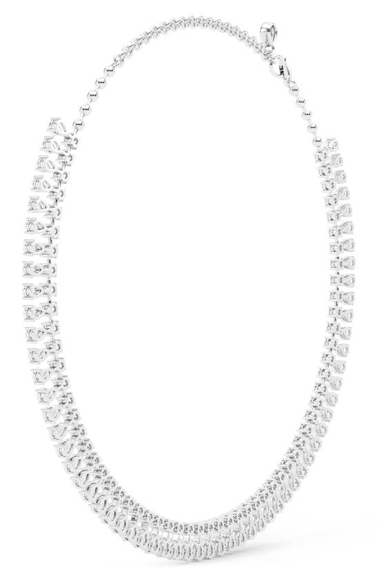 Hautecarat Lab Created Diamond Frontal Necklace In 18k White Gold