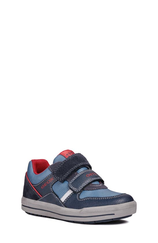 Geox Kids' Jr Arzach Sneaker In Navy/red