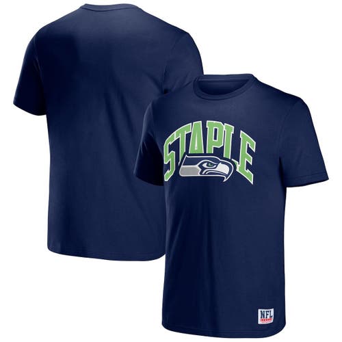 STAPLE Men's NFL x Navy Seattle Seahawks Logo Lockup T-Shirt