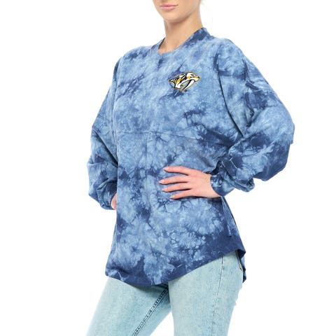 Fanatics Women's Branded Royal New York Islanders Crystal-Dye Long Sleeve T- shirt
