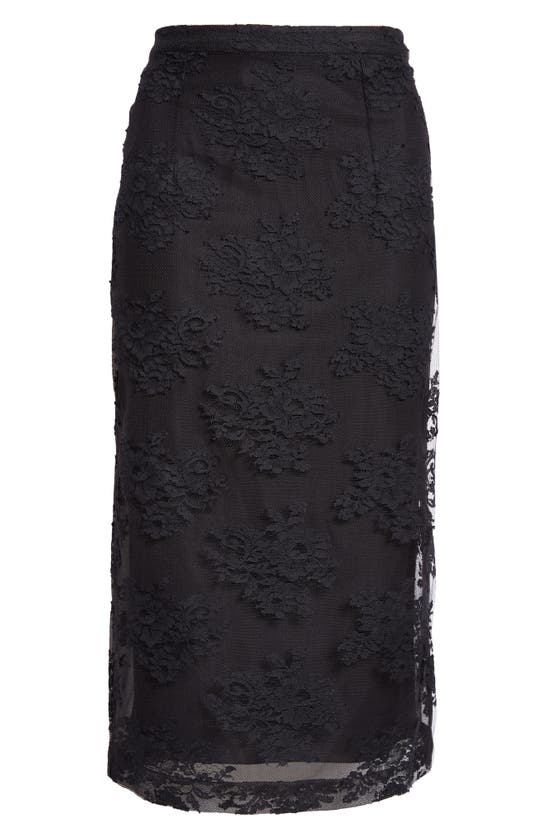 Shop Dolce & Gabbana Dolce&gabbana Floral Lace Pencil Skirt In Nero