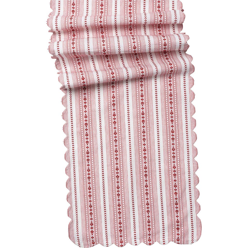 Juliska Villa Stripe 18 X 90 Table Runner In Ruby