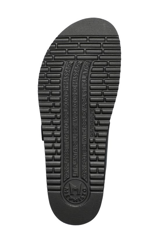 Mephisto Helena Spark Slide Sandal In Black Sandalbuck