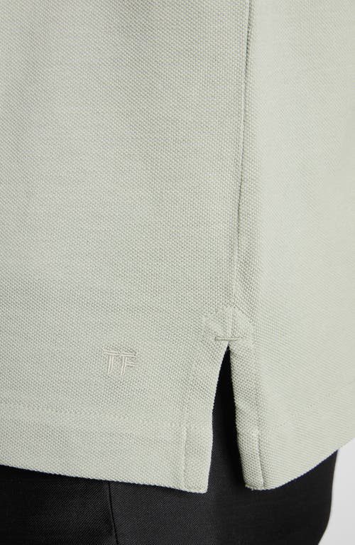 Tom Ford Short-sleeved Cotton Polo Shirt In Menthol
