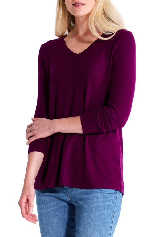 Sweet Dreams Heathered Top in Mulberry