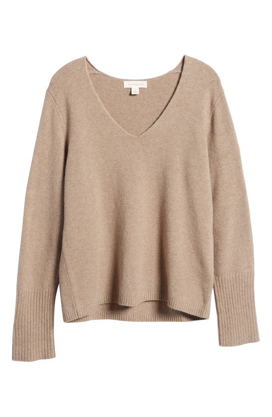 Treasure & Bond V-neck Sweater In Brown Shiitake Heather