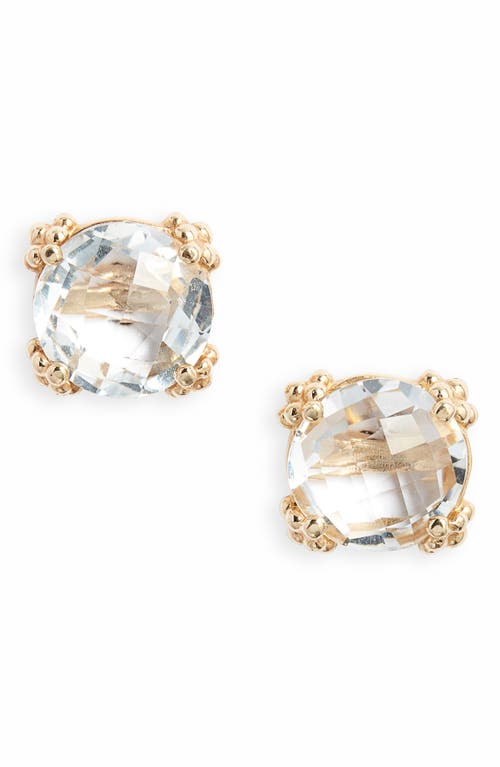 Shop Anzie 'dew Drop' Stud Earrings In Yellow Gold/diamond