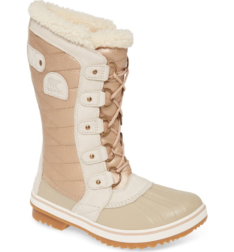 SOREL Tofino II Luxe Waterproof Boot, Main, color, NATURAL TAN NUBUCK LEATHER