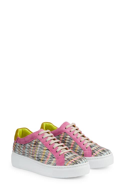 Shop Lk Bennett Lift Sneaker In Pink/gold Multi