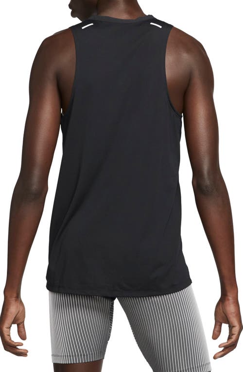 Shop Nike Dri-fit 365 Running Tank In Black/reflective Silv