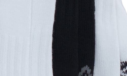 Shop Rainforest 7-pack Half Cushioned Crew Socks In White/black Multi
