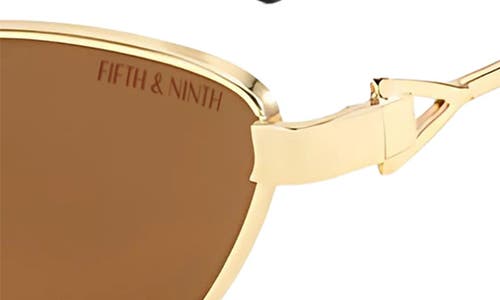 Fifth & Ninth Jasmine 58mm Polarized Cat Eye Sunglasses In Brown