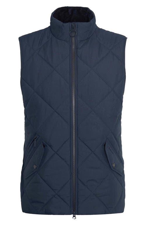 Shop Barbour City Chelsea Quilted Vest In Navy Blue