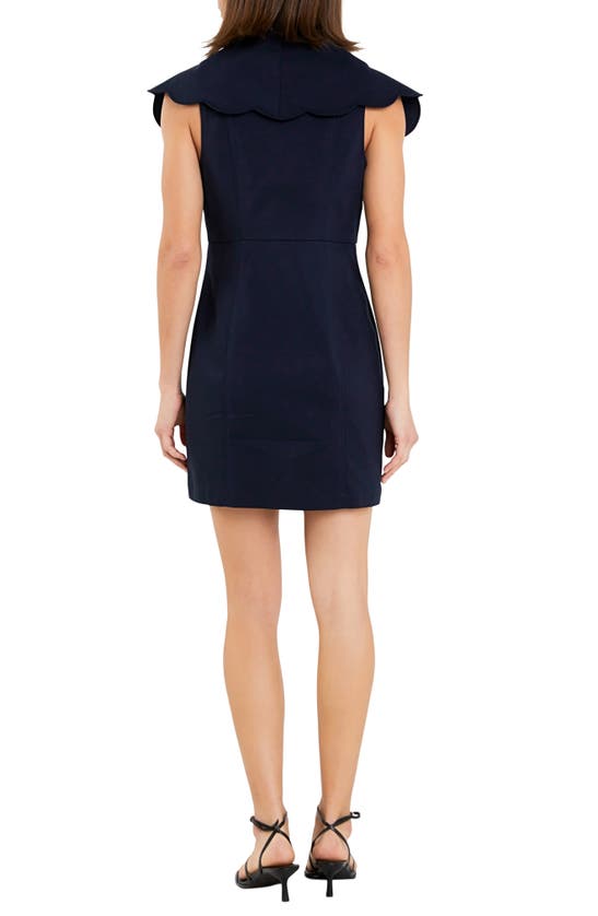 ENGLISH FACTORY ENGLISH FACTORY SCALLOPED MINIDRESS 