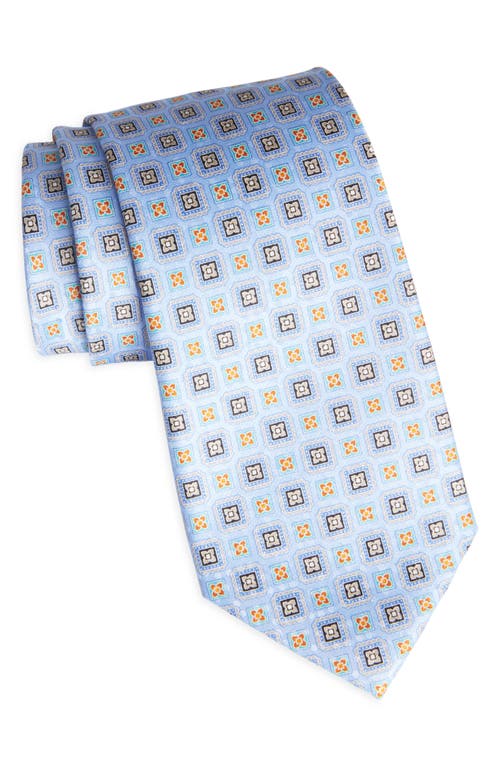 Pattern Silk Tie in Light Blue