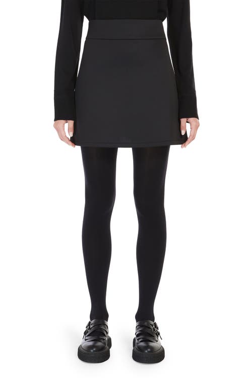 Max Mara Leisure Varna A-Line Jersey Miniskirt in Black at Nordstrom, Size Medium