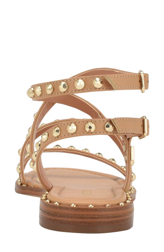 Shop Guess Yamara Studded Gladiator Sandal In Light Natural 110