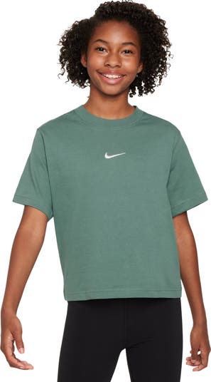 Nike Sportswear Kids' Essential Boxy Embroidered Swoosh T-Shirt